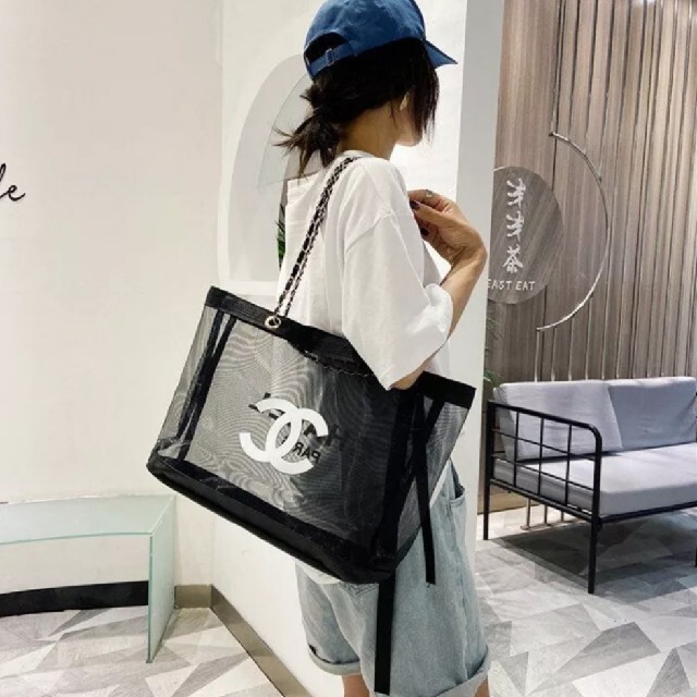 正規店購入　CHANEL スポーツ　メッシュ　バッグ