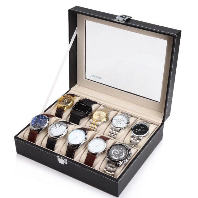 時計ケース10本用【ガラス製品】 メンズの時計(腕時計(アナログ))の商品写真