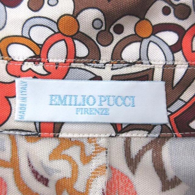 EMILIO PUCCI(エミリオプッチ)のエミリオプッチ シルク ワンピース 総柄 スキッパー 国内正規 40 レディースのワンピース(ひざ丈ワンピース)の商品写真