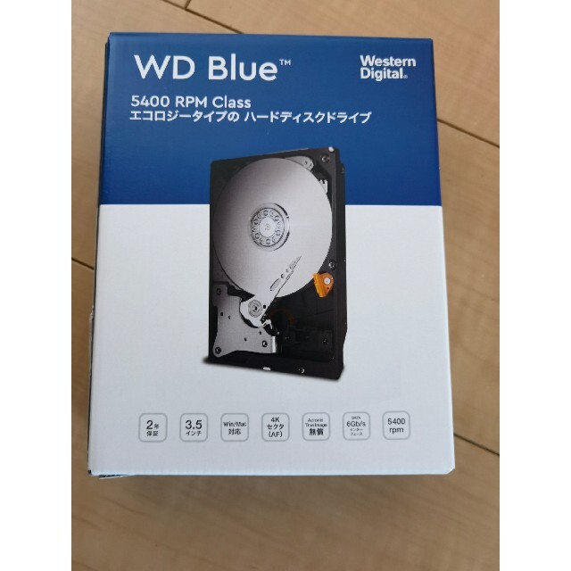 ハードディスク　western digital hdd 6tb スマホ/家電/カメラのPC/タブレット(PCパーツ)の商品写真