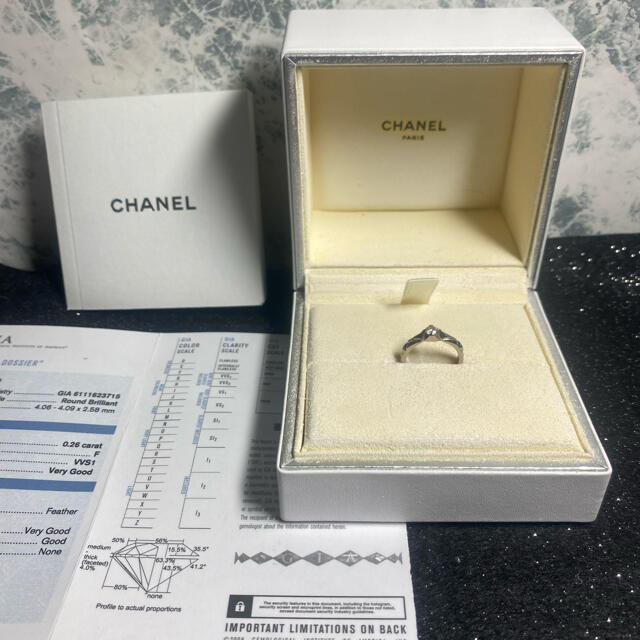 正規良品/CHANEL/シャネル/マトラッセ/ダイヤモンドリング/Pt950 1