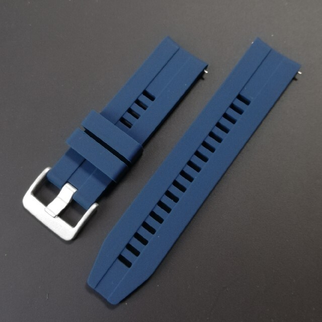 腕時計用バンド　ラバーベルト 青 22mm(22ミリ) メンズの時計(ラバーベルト)の商品写真