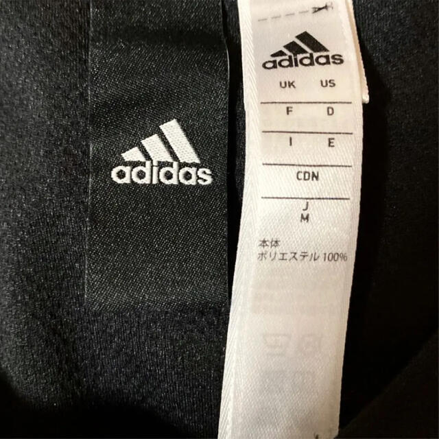 adidas(アディダス)のadidas アディダス Tシャツ　半袖　黒　レディース  ポリエステル　M レディースのトップス(Tシャツ(半袖/袖なし))の商品写真