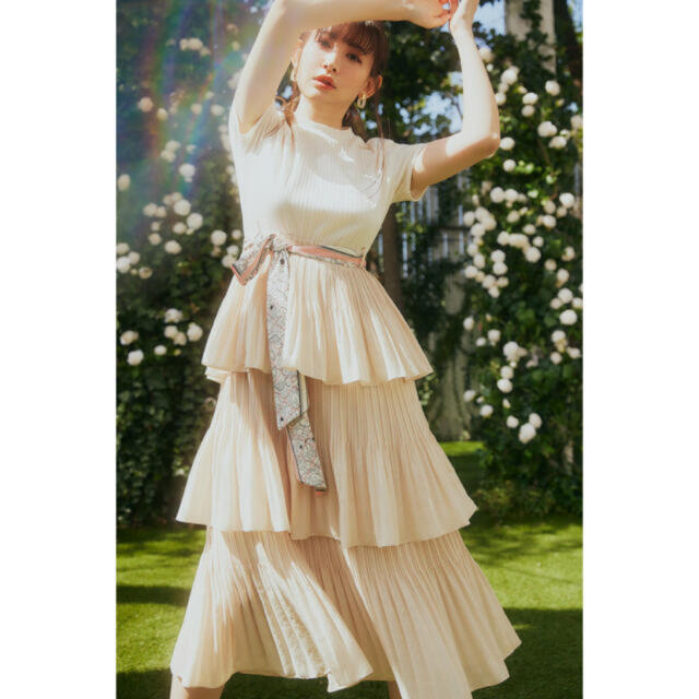 Garden Party Ruffled Midi Dress Mサイズ 美品