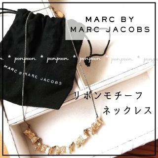 マークバイマークジェイコブス(MARC BY MARC JACOBS)のマークバイ マークジェイコブス◆リボン モチーフ ネックレス◆ゴールド りぼん(ネックレス)