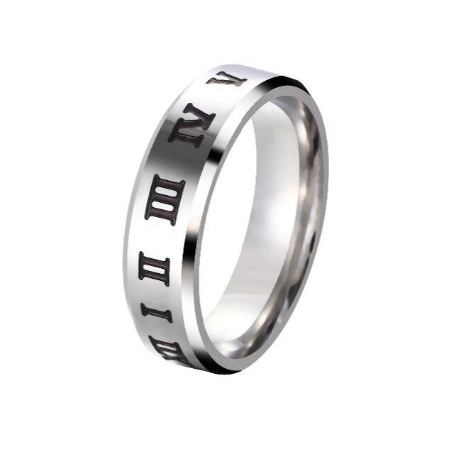 リング 指輪 ローマ数字 19号 US9号 シルバー メンズ クラシック メンズのアクセサリー(リング(指輪))の商品写真