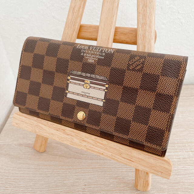 LOUIS VUITTON(ルイヴィトン)のレア♡極上美品  ルイヴィトン　ダミエ　ポルトフォイユ・サラ　トランク&ロック レディースのファッション小物(財布)の商品写真