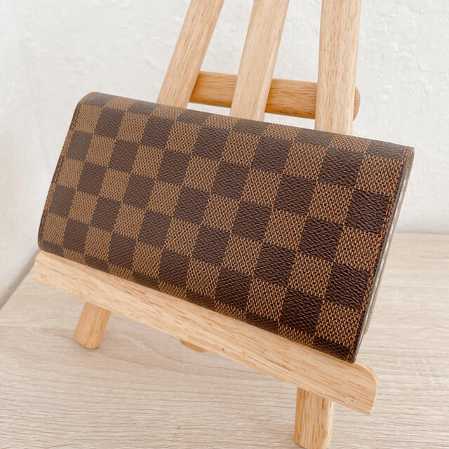 LOUIS VUITTON(ルイヴィトン)のレア♡極上美品  ルイヴィトン　ダミエ　ポルトフォイユ・サラ　トランク&ロック レディースのファッション小物(財布)の商品写真