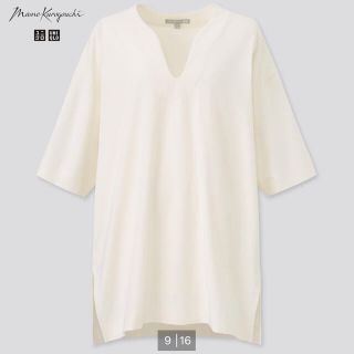 ユニクロ(UNIQLO)のエアリズムコットンオーバーサイズT(5分袖)(Tシャツ(半袖/袖なし))