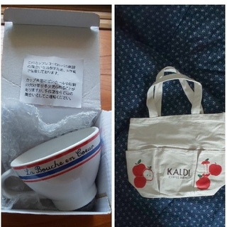 カルディ(KALDI)のKALDI COFFEE FARM  2018年トートバッグ&カップ(日用品/生活雑貨)
