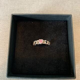 silverのピンクのハートと花の透かし模様のリングペア(リング(指輪))