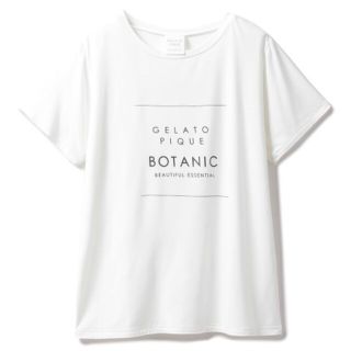 ジェラートピケ(gelato pique)のボタニカルロコTシャツ　白　新品未使用(シャツ/ブラウス(半袖/袖なし))