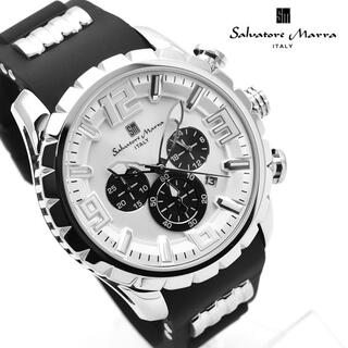 サルバトーレマーラ(Salvatore Marra)のサルバトーレマーラ 腕時計 メンズ クロノグラフ ブランド 時計 白 黒(腕時計(アナログ))