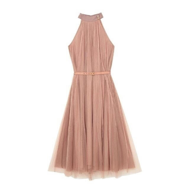 Her lip to Pleated Tulle Midi Dress