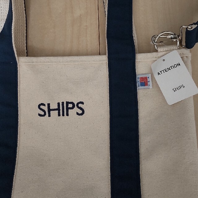 SHIPS - 新品送料込!SHIPS アメリカ製ショルダー付トートバッグの通販