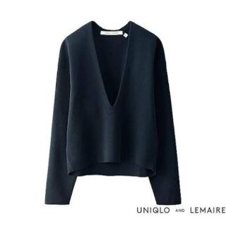 ユニクロ(UNIQLO)のユニクロ ルメール ミラノリブVネックセーター Sサイズ(ニット/セーター)