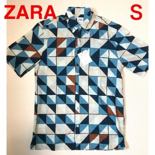 ザラ(ZARA)の未使用 ZARA ジオメトリックプリントシャツ S(シャツ)