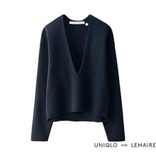 ユニクロ(UNIQLO)のユニクロ ルメール ミラノリブVネックセーター Lサイズ(ニット/セーター)