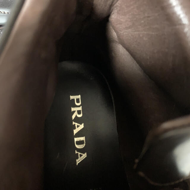 新品　PRADA プラダ　レースアップブーツ  ブラウン　サイズ6 1/2