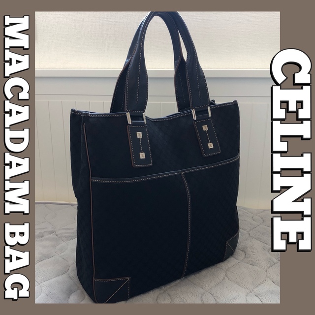 CELINE　ショルダーバッグ　トートバッグ　黒マカダム