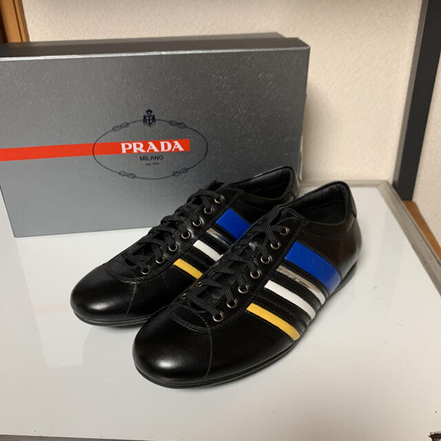 専用 PRADA プラダ レザースニーカー ドレスシューズ サイズ6 1/2 【お