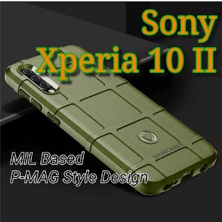 Xperia 10 II ケース (RGS) アーミーグリーン(Androidケース)