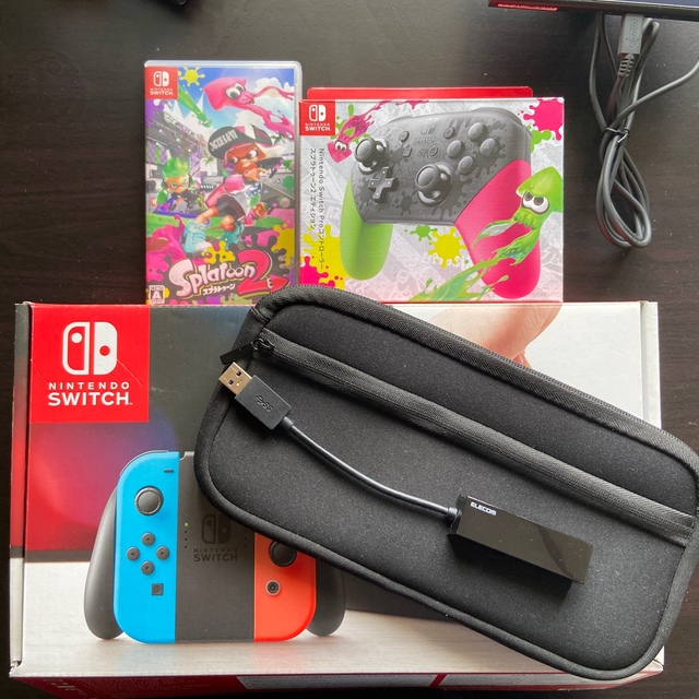 極美品】 ニンテンドースイッチ スプラトゥーン2 プロコンセット