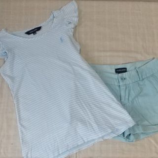 ラルフローレン(Ralph Lauren)の【130】ラルフローレン ノースリーブTシャツとショートパンツセット(Tシャツ/カットソー)