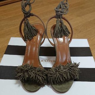 ドゥーズィエムクラス(DEUXIEME CLASSE)の最終価格！【新品未使用】aquazzura フリンジサンダル アクアズーラ(サンダル)