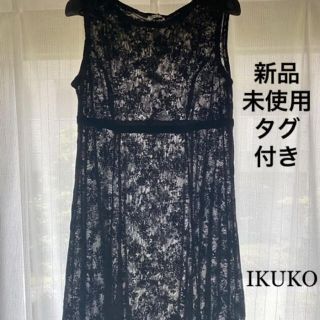 レア　新品未使用　タグ付き　IKUKO イクコ　レース　ワンピース　シースルー(ひざ丈ワンピース)