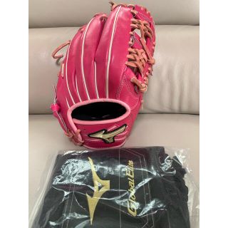 ミズノ(MIZUNO)のMIZUNO ミズノ グローバルエリート オーダー軟式内野手用グローブ ピンク(グローブ)