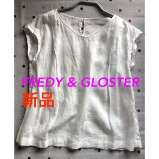 フレディアンドグロスター(FREDY & GLOSTER)のFREDY & GLOSTER フレンチスリーブ麻ブラウス　　！値下げしました！(シャツ/ブラウス(半袖/袖なし))