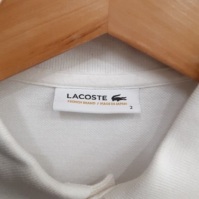 ✨人気✨　LACOSTE(ラコステ)　メンズポロシャツ　ホワイト　size 2 3