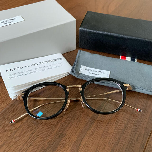 THOM - THOM BROWNE TB-011 A GOLD 12k 46の通販 by shop｜トムブラウンならラクマ BROWNE 正規保証