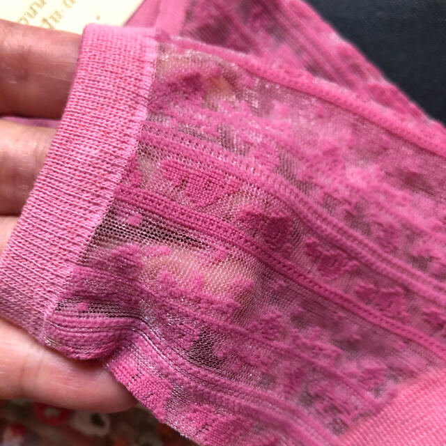 tutuanna(チュチュアンナ)の２足 22〜24cm ピンク 涼しいシースルー 可愛いくつした チュチュアンナ レディースのレッグウェア(ソックス)の商品写真