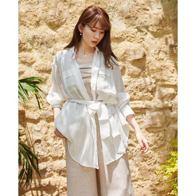 herlipto♡ Cotton-blend Voile Sheer Shirt