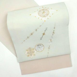 《mochi様専用★お仕立て上がり■刺繍シンプル花菱模様袋帯正絹着物FH5-1》(着物)