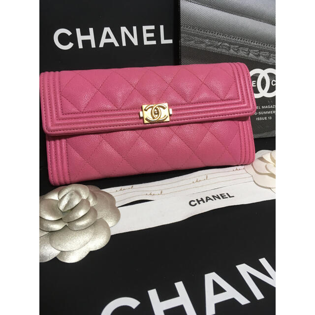 CHANEL(シャネル)の♡様専用♡超美品♡ シャネル キャビアスキン ボーイシャネル  長財布 正規品 レディースのファッション小物(財布)の商品写真