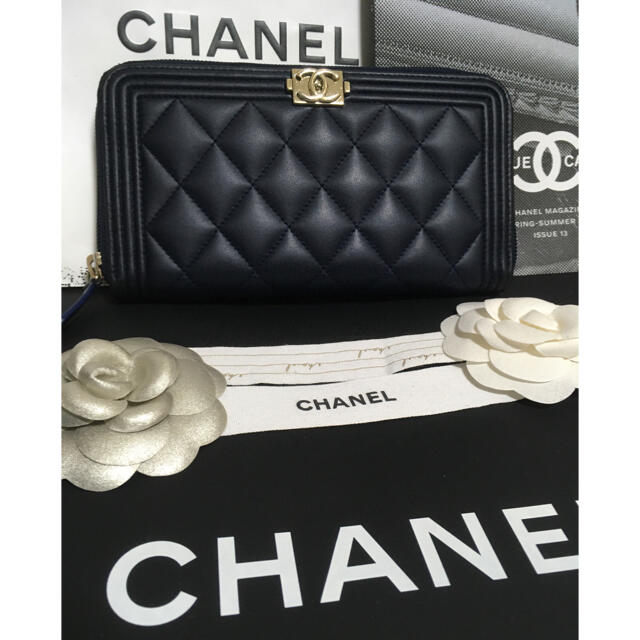 CHANEL(シャネル)のorange様専用♡超美品 ★シャネル ボーイシャネル ラウンド 長財布 正規品 レディースのファッション小物(財布)の商品写真