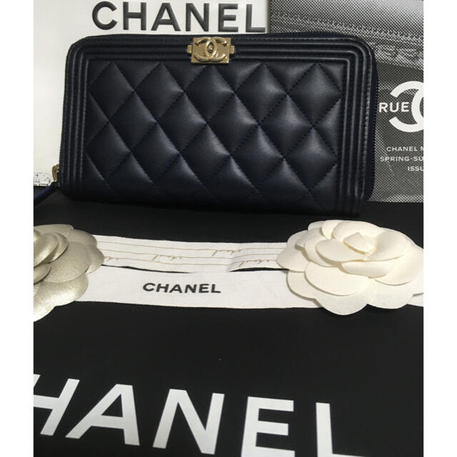 CHANEL(シャネル)のorange様専用♡超美品 ★シャネル ボーイシャネル ラウンド 長財布 正規品 レディースのファッション小物(財布)の商品写真