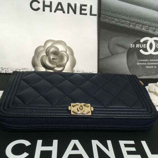 CHANEL(シャネル)のorange様専用♡超美品 ★シャネル ボーイシャネル ラウンド 長財布 正規品 レディースのファッション小物(財布)の商品写真