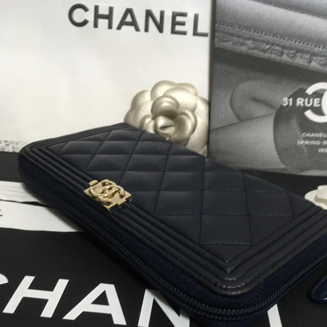 CHANEL(シャネル)のorange様専用♡超美品 ★シャネル ボーイシャネル ラウンド 長財布 正規品 レディースのファッション小物(財布)の商品写真