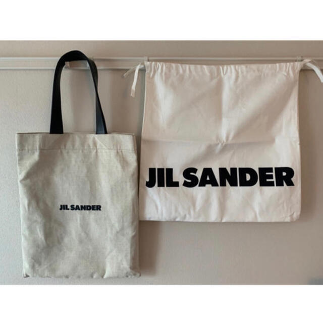 人気SALEお得 JIL SANDER ジルサンダー ロゴ キャンバス トートバッグ