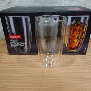 ボダム(bodum)のブーケ様専用 ボダム ダブルウォールグラス ４５０ml×4個 【宅急便発送】(グラス/カップ)