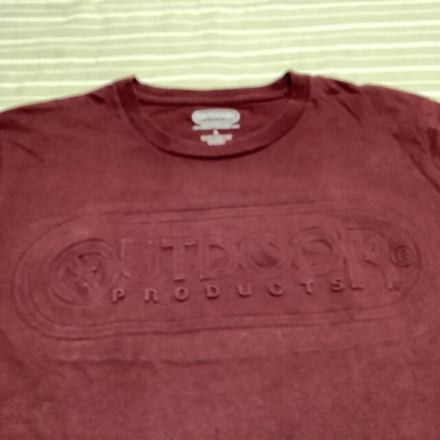 OUTDOOR(アウトドア)のOUTDOOR アウトドア Tシャツ  Ｌサイズワインレッド① メンズのトップス(Tシャツ/カットソー(半袖/袖なし))の商品写真