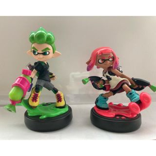 ニンテンドウ(任天堂)の【 Lippyさん専用】amiibo スプラトゥーンボーイグリーン&ガールピンク(ゲームキャラクター)