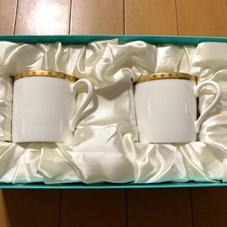 ティファニー(Tiffany & Co.)のティファニー　ゴールドバンド　ペアマグカップ(グラス/カップ)