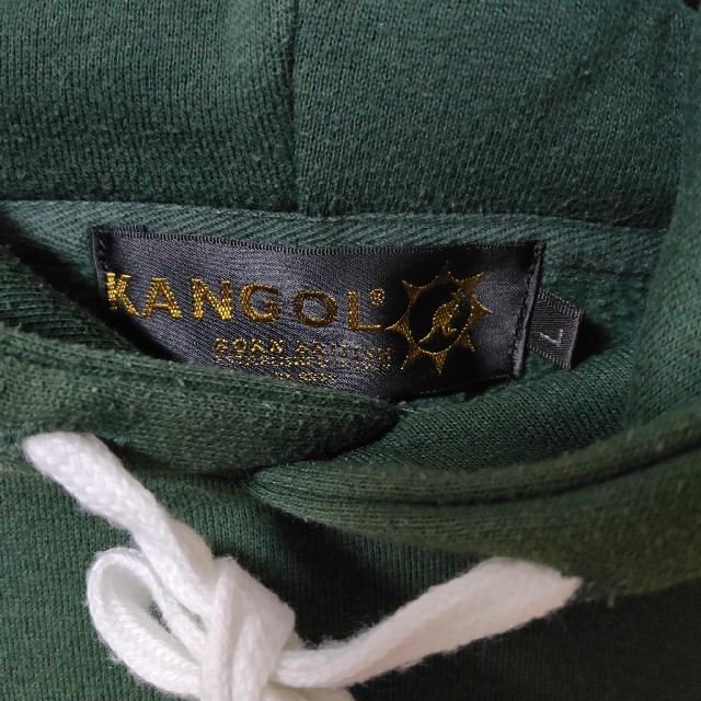 KANGOL(カンゴール)のKANGOL ダークグリーン プルオーバーパーカー メンズ Lサイズ カンゴール メンズのトップス(パーカー)の商品写真