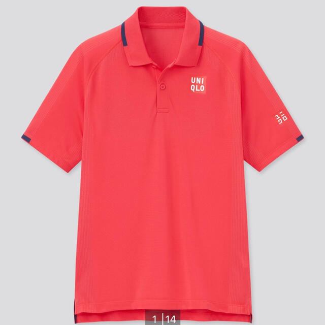 UNIQLO(ユニクロ)のユニクロ RFドライEXポロシャツ 21FRA Mサイズ ロジャーフェデラー スポーツ/アウトドアのテニス(ウェア)の商品写真