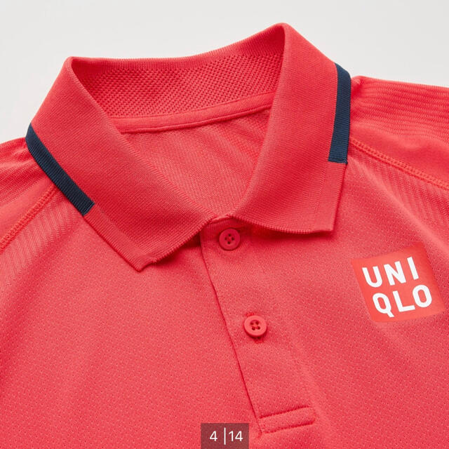 UNIQLO(ユニクロ)のユニクロ RFドライEXポロシャツ 21FRA Mサイズ ロジャーフェデラー スポーツ/アウトドアのテニス(ウェア)の商品写真